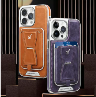 🔥Essential For Business📱Luxury leather iPhone case with removable magnetic tape