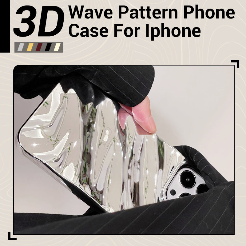 3D Wave Pattern Phone Case for iPhone