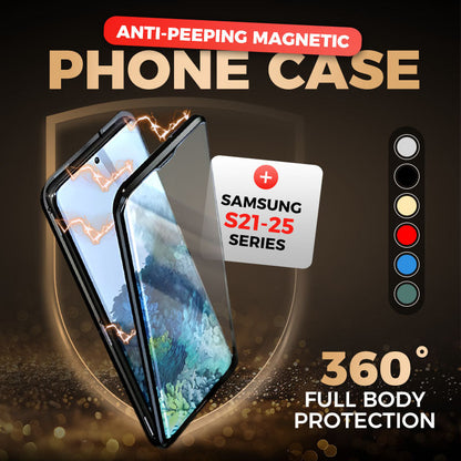 Anti-peeping Magnetic Tempered Glass Double-sided Phone Case（Series S21-25）