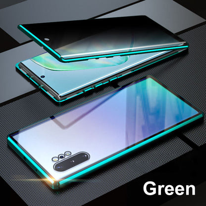 📱Support fingerprint unlocking👆🔓Anti-peeping Magnetic Tempered Glass Double-sided Phone Case（Series S21-25）