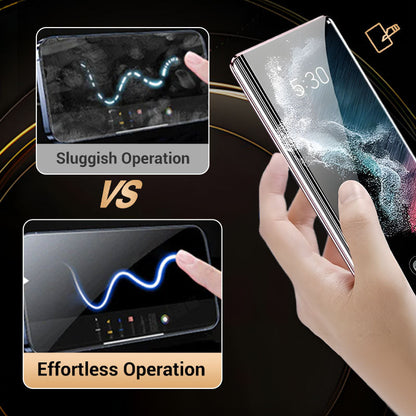 📱Support fingerprint unlocking👆🔓Anti-peeping Magnetic Tempered Glass Double-sided Phone Case（Series S21-25）
