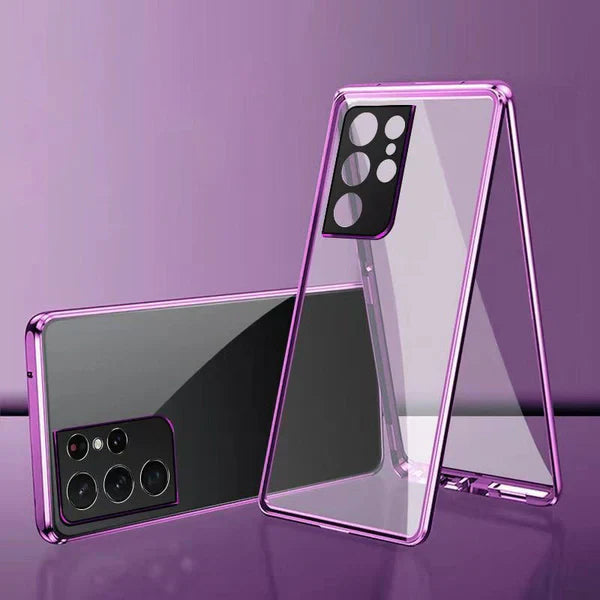 Anti-peeping Magnetic Tempered Glass Double-sided Phone Case（Series S21-25）