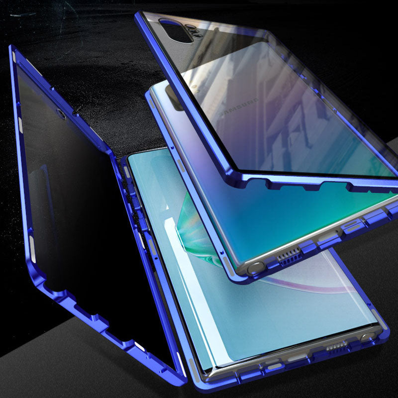 📱Support fingerprint unlocking👆🔓Anti-peeping Magnetic Tempered Glass Double-sided Phone Case（Series S21-25）