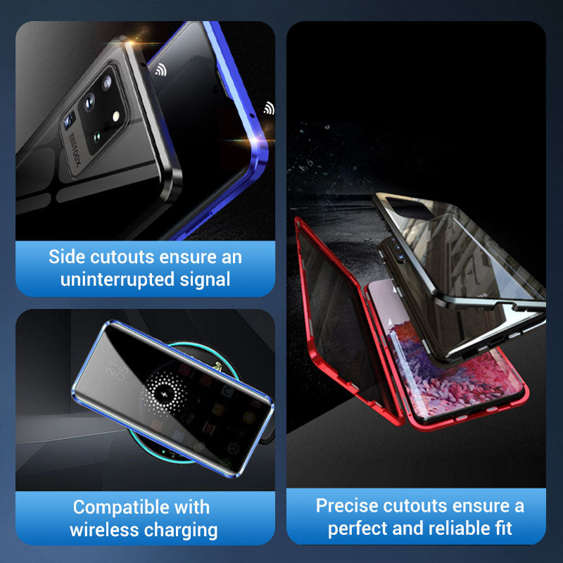 🔥58% OFF🔥Anti-peeping Magnetic Tempered Glass Double-sided Phone Case For Samsung S21-25 Series