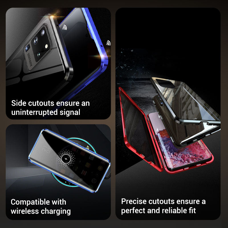 Anti-peeping Magnetic Tempered Glass Double-sided Phone Case（Series S21-25）