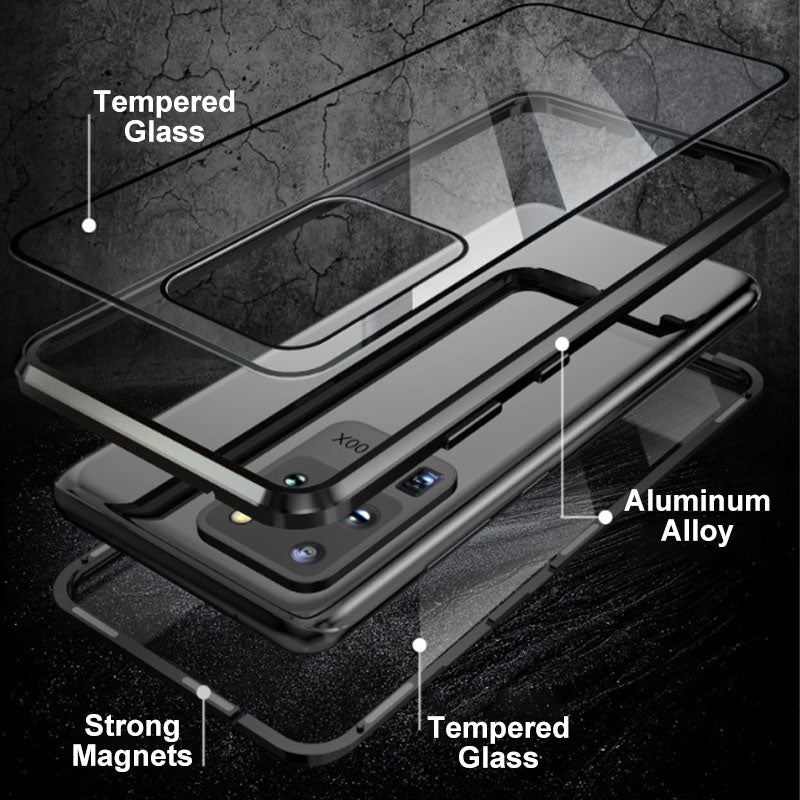 🔥58% OFF🔥Anti-peeping Magnetic Tempered Glass Double-sided Phone Case For Samsung S21-25 Series