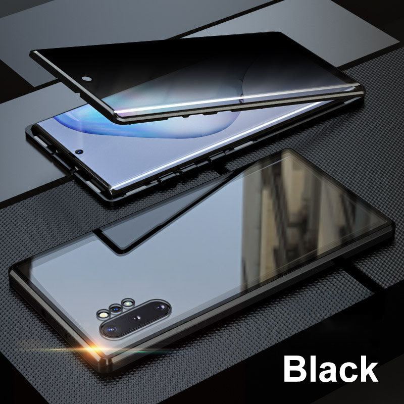 📱Support fingerprint unlocking👆🔓Anti-peeping Magnetic Tempered Glass Double-sided Phone Case（Series S21-25）