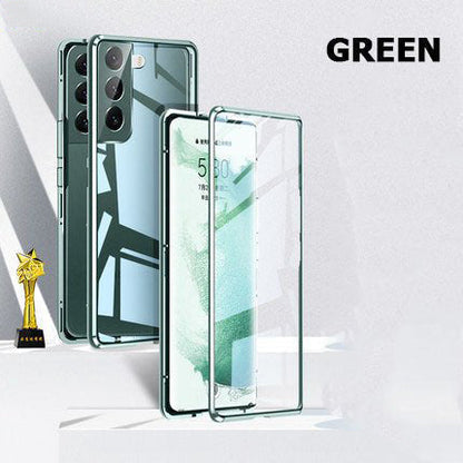 🔥58% OFF🔥Anti-peeping Magnetic Tempered Glass Double-sided Phone Case For Samsung S21-25 Series