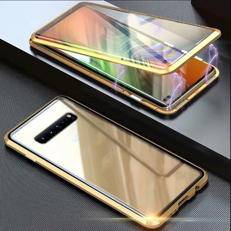 🔥58% OFF🔥Anti-peeping Magnetic Tempered Glass Double-sided Phone Case For Samsung S21-25 Series
