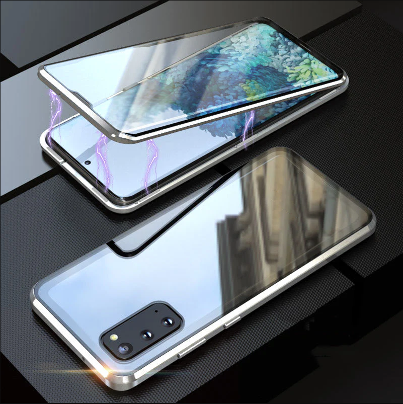 🔥58% OFF🔥Anti-peeping Magnetic Tempered Glass Double-sided Phone Case For Samsung S21-25 Series