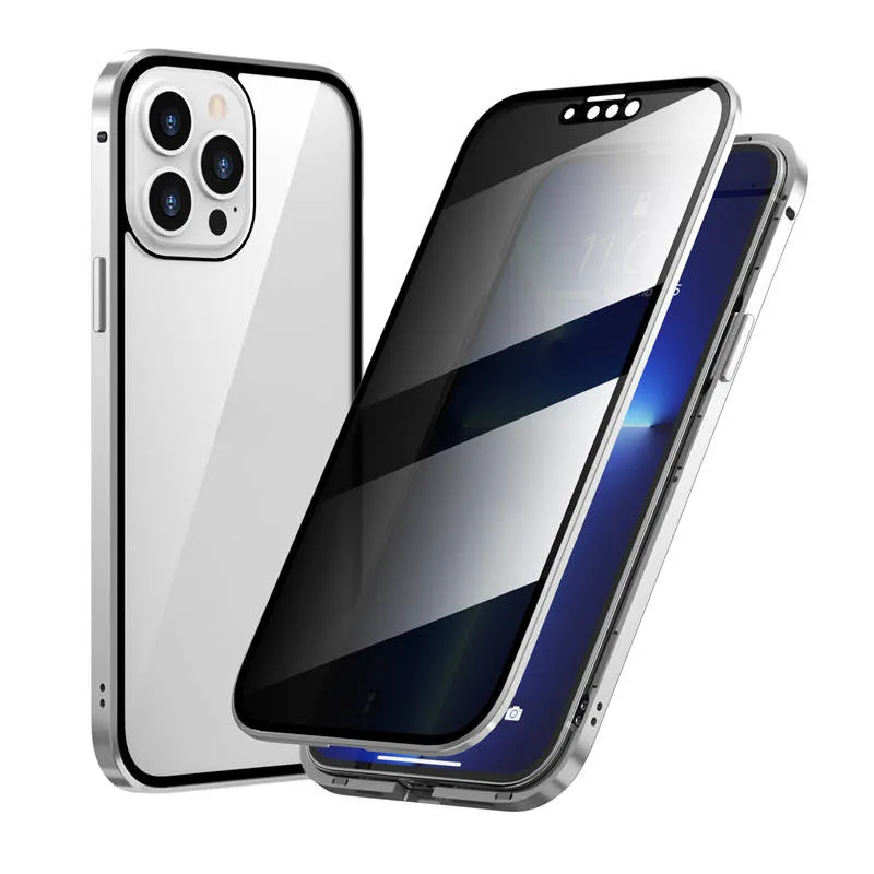Anti-peeping Magnetic Tempered Glass Double-sided Phone Case（Series iPhone11-16）