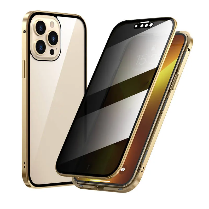 Anti-peeping Magnetic Tempered Glass Double-sided Phone Case（Series iPhone11-16）