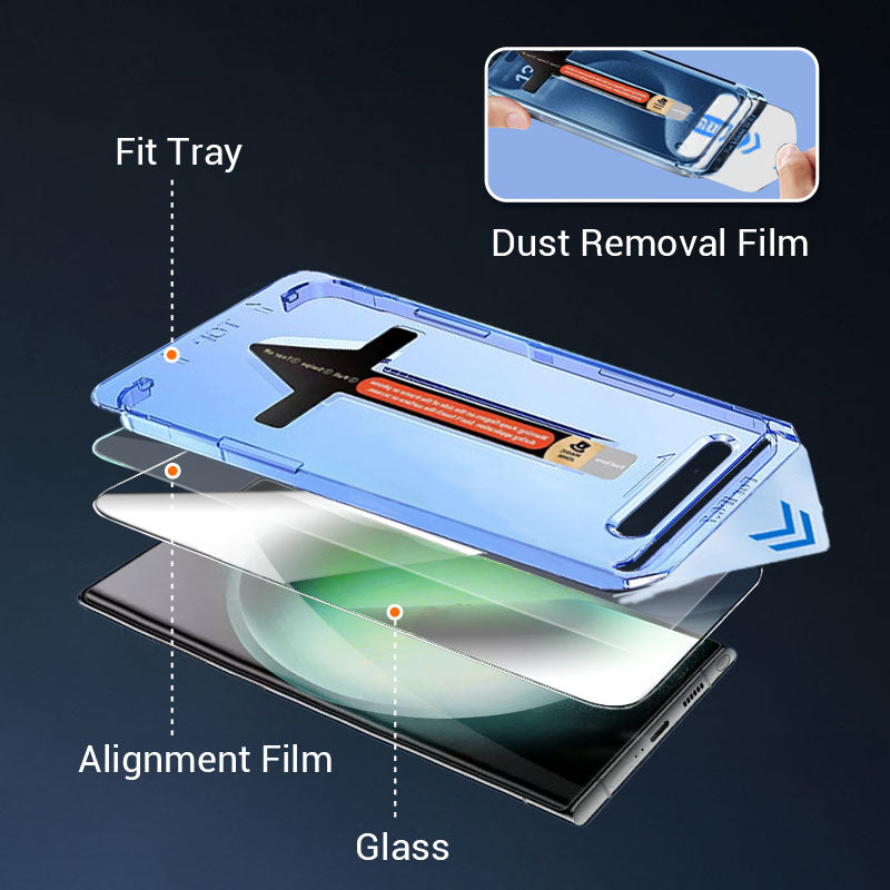 🔥Hot Sale 50%🔥4K HD/Anti-Peeping Tempered Glass Screen Protector with Auto Dust-elimination Installation for Samsung